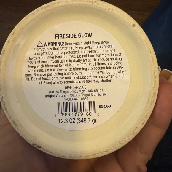 Target Fireside Glow Ceramic Snowflake Candle 12.3oz Grey Cream Holiday Decor - Picture 3 of 3